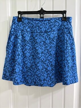 adidas Blue Floral Skater Golf Skirt size S Athleisure Tenniscore